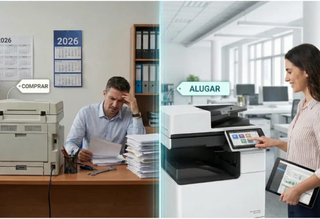 Alugar ou comprar impressoras: qual a melhor decisão para empresas em 2026?