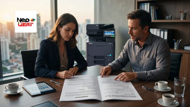 O contrato outsourcing de impressão é o documento que define como a prestação do serviço vai funcionar, quais equipamentos estarão disponíveis, o que estará incluso no valor contratado e quais responsabilidades cabem à empresa fornecedora e ao cliente.