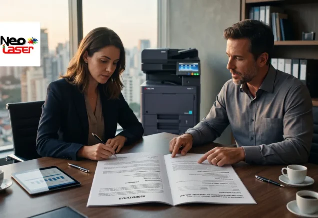 O contrato outsourcing de impressão é o documento que define como a prestação do serviço vai funcionar, quais equipamentos estarão disponíveis, o que estará incluso no valor contratado e quais responsabilidades cabem à empresa fornecedora e ao cliente.